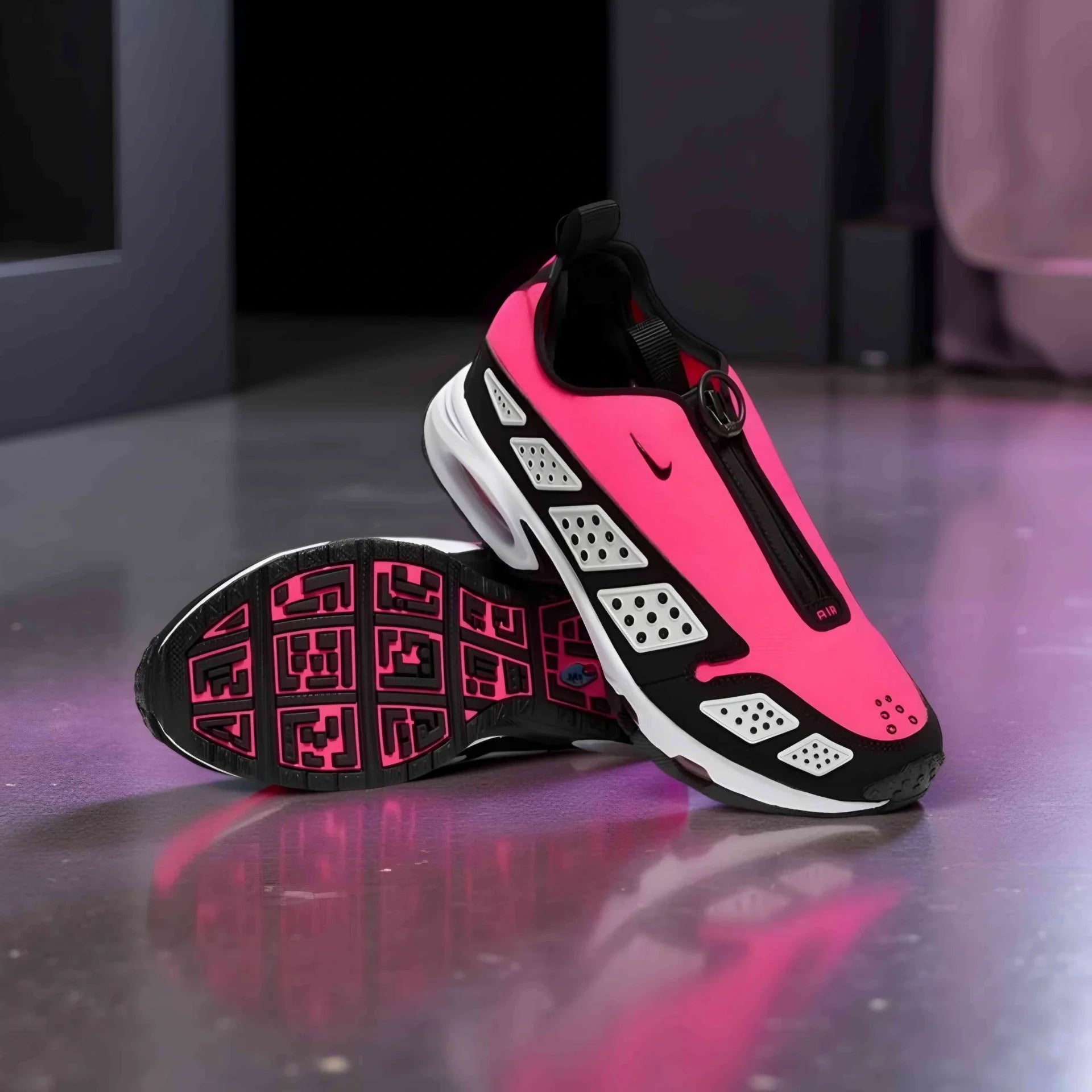 Nike Air Max Sunder in hyper pink and black.