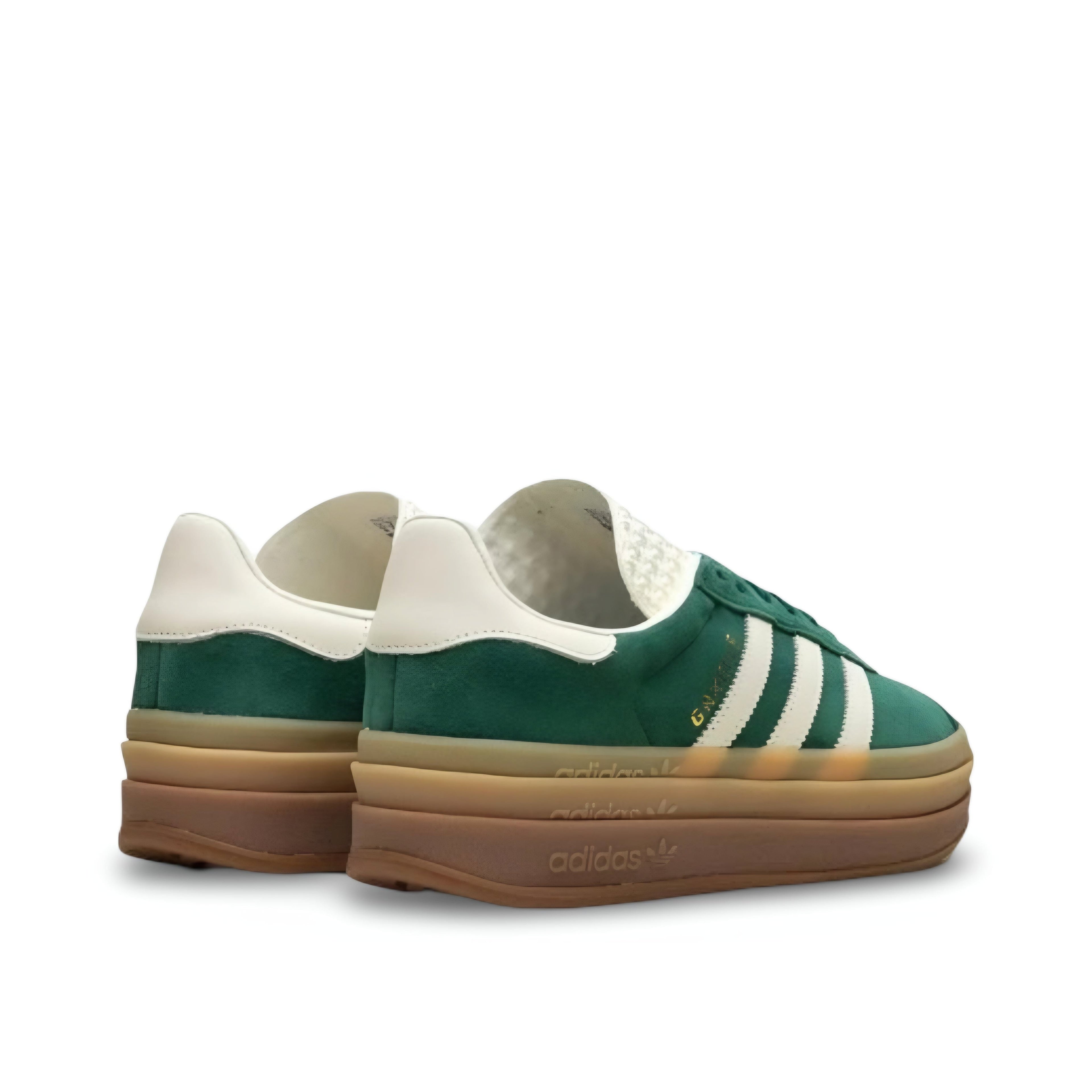 adidas gazelle bold green/White /gold
