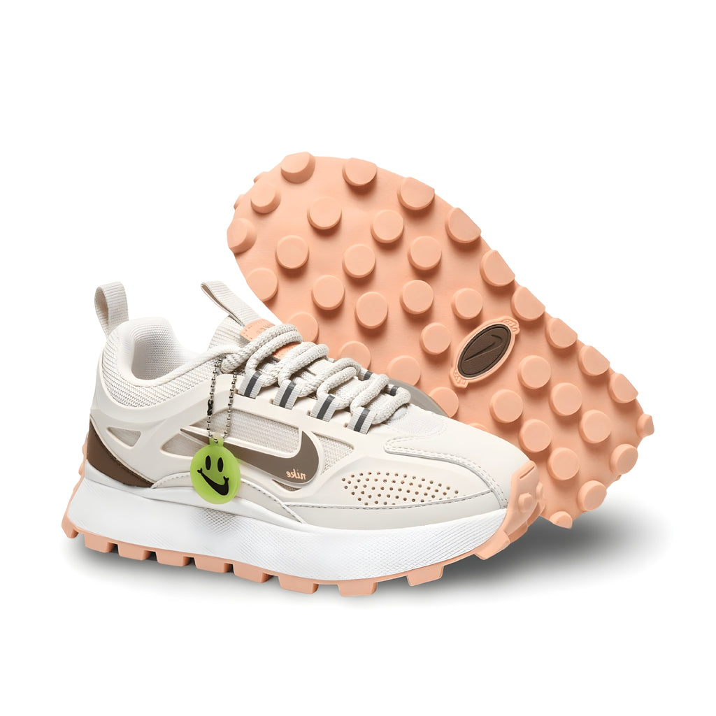 Nike bailleli beige/cream/brown/light pink