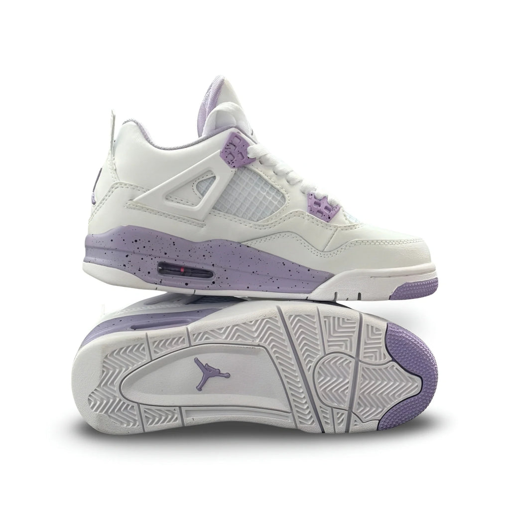 Air Jordan 4 Retro "White Purple Oreo" - Women's Sneakers